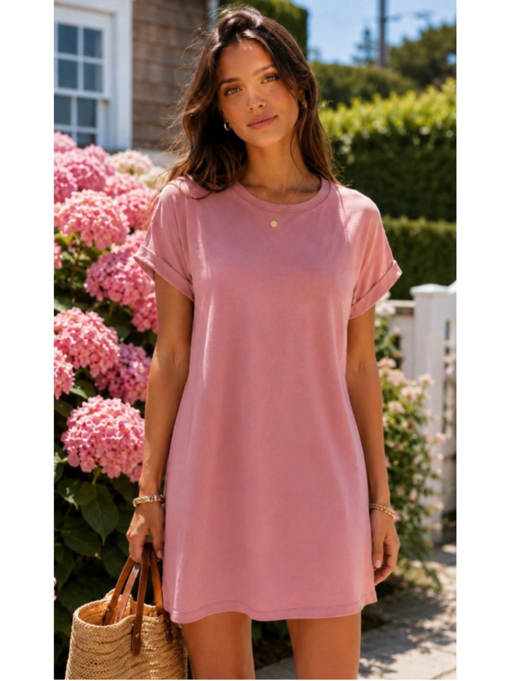 AllSaints Pink Mini Short Sleeve Sweatshirt Dress Size 8 New Chic